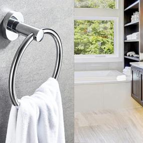 img 3 attached to 🛁 Stylish Stainless Steel Chrome Hand Towel Ring Holder: A Must-Have for Bathroom and Kitchen