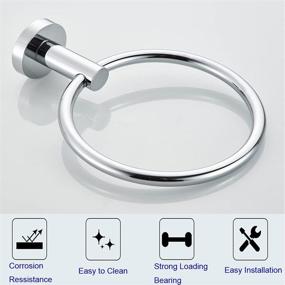 img 1 attached to 🛁 Stylish Stainless Steel Chrome Hand Towel Ring Holder: A Must-Have for Bathroom and Kitchen
