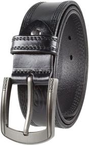 img 4 attached to 👔 Gelante Men's Leather Belt - Classic Black L: Stylish Men's Accessories and Belts