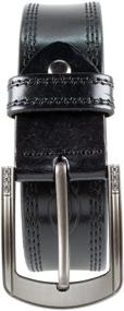 img 3 attached to 👔 Gelante Men's Leather Belt - Classic Black L: Stylish Men's Accessories and Belts