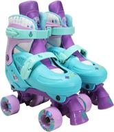 🎿 playwheels disney frozen classic quad roller skates, size 1-4: multi-color fun for kids! logo