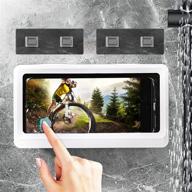 wmbzxh elegant white waterproof wall mount shower phone holder with hd anti-fog mirror tv case logo