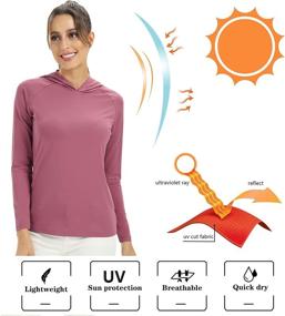 img 1 attached to Stay Cool and Protected: Women's Lightweight Sun Protection Athletic T-Shirt