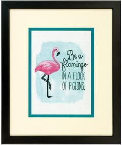 img 4 attached to 🦩 Dimensions Be A Flamingo Counted Cross Stitch Kit - 5" x 7" - Perfect for Creative Crafters!