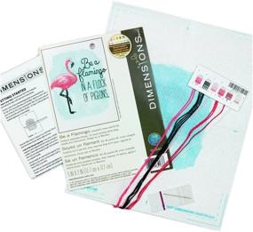 img 1 attached to 🦩 Dimensions Be A Flamingo Counted Cross Stitch Kit - 5" x 7" - Perfect for Creative Crafters!