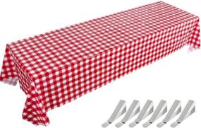 img 3 attached to 🎉 Disposable Checkered Tablecloth for Birthday Party - A Convenient and Stylish Solution!