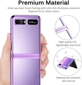 img 2 attached to Miimall Ultra-Thin Purple Case for Samsung Galaxy Z Flip 5G 2020 - Heat Dissipation, Anti-Scratch, Anti-Shock, 180 Degree Folding