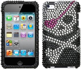 img 1 attached to Unique Diamante Skull Design Protective Case for iPod touch 4 - MYBAT