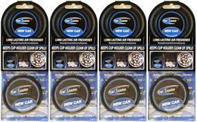 img 4 attached to 🚗 Aroma Chips New Car Scent (4 Pack): The Ultimate Car Coaster Air Freshener with Long Lasting Fragrance and Odor Removing Power