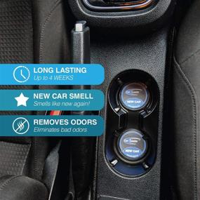 img 3 attached to 🚗 Ароматический чипс Новый Автомобильный Запах (4 штуки): Великолепный автомобильный подстаканник с долговечным ароматом и силой устранения запахов.
