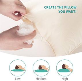 img 3 attached to 🌿 Lofe Organic Kids Pillow with Pillowcase - 16x22 Youth Pillow, 100% Organic Cotton Shell, Adjustable Loft, Machine Washable, Soft & Hypoallergenic, Breathable Large Size Toddler Pillow: The Perfect Organic Pillow for Your Child's Restful Sleep