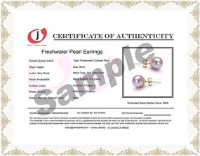 img 1 attached to AAAA 5-10mm Lavender Freshwater Cultured Pearls Stud Earrings – 14K White Gold Posts by Orien Jewelry
