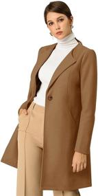 img 4 attached to X Large Women's Allegra Mid-Length Collarless Minimalist Coats, Jackets & Vests
