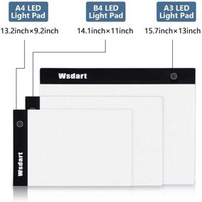 img 2 attached to 💡 Светильник Wsdart A3 LED для росписи бриллиантами - Световая коробка на USB с регулируемой яркостью, подходит для полной и частичной росписи бриллиантами 5D.