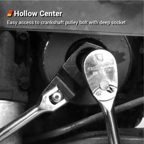 img 1 attached to 🔧 Honda Acura EWK Crankshaft Crank Pulley Wrench Holder Tool