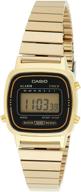 🕰️ casio women's vintage la670wga-1df digital gold-tone watch with daily alarm logo