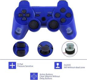 img 2 attached to 🎮 Wireless PS-3 Controller with Double Vibration Gamepad - Compatible with PlayStation 3 - Includes Charging Cable