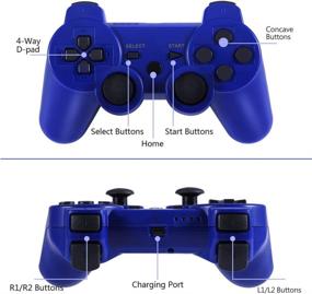 img 3 attached to 🎮 Wireless PS-3 Controller with Double Vibration Gamepad - Compatible with PlayStation 3 - Includes Charging Cable