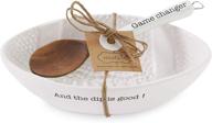 mud pie football bowl spoon: the perfect touchdown for game day snacking! логотип