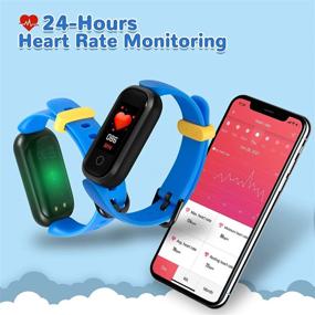 img 1 attached to 🎁 ONIOU Kids Fitness Tracker Watch for Ages 5+, Waterproof Activity Tracker with Heart Rate Monitor, Sleep Tracker, Alarm Clock, Pedometer Watch, Boys Girls Teen Fitness Watch, Perfect Gift