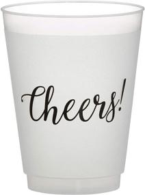 img 4 attached to 🥂 SB Design Studio D2205 Sips Drinkware - 16oz Frosted Plastic Cups, Pack of 8 - Cheers!