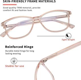 img 1 attached to 👓 OptiGlo Crystal Brown Blue Light Blocking Glasses for Women - Anti-Eyestrain, UV Glare, and Blue Light Protection for TV, Phone, Computer, and Gaming - Stylish Eyeglasses with Madison Avenue Appeal