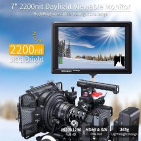 img 3 attached to 📺 FEELWORLD FW279S: 7 Inch Ultra Bright DSLR Camera Field Monitor with Daylight Viewability, High Brightness, Full HD 1920x1200 Resolution, 3G SDI and 4K HDMI I/O