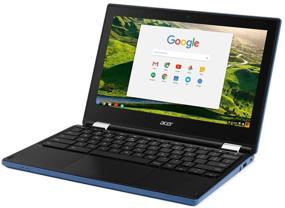 img 2 attached to 🔵 Renewed Acer R11 Convertible 2-in-1 Chromebook - Blue, 11.6" HD Touchscreen, Intel N3060 1.6Ghz up to 2.48GHz, 4GB RAM, 32GB SSD, Webcam, Bluetooth, Chrome OS