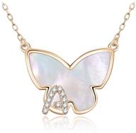 🦋 etevon christmas jewelry gifts for women girls - sterling silver butterfly initial necklace, perfect birthday gift from mom, sister, best friend logo