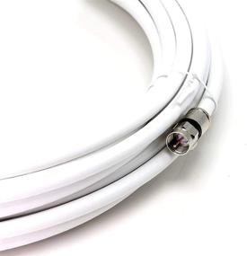 img 1 attached to 🔌 High-Quality 75' Feet White RG6 Coaxial Cable with Connectors – F81/RF, Digital Coax for Cable TV, Antenna, Satellite – CL2 Rated, 75 Foot Length