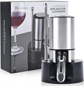 img 3 attached to 🍷 2022 NEW ESCLAP Electric Wine Aerator Pump Dispenser Set - Automatic Wine Aerator Pourer Spout, One-Button Smart Wine Decanter & Dispenser Pump - Ideal Gift for Wine Enthusiasts or Personal Use