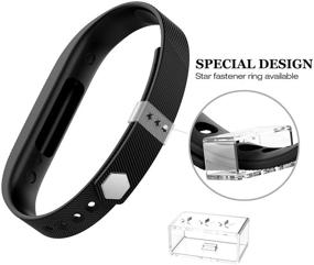 img 2 attached to 📿 Greeninsync Compatible with Flex 2 Bands: Soft Silicone Bracelet Strap for Flex 2 Watch - Adjustable Wristband with Fastener Clasp for Small/Large Sizes