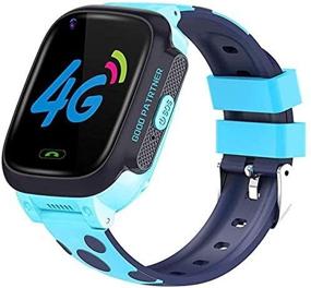 img 1 attached to 🌊 Y95 Kids Smart Watch with Full Touch Screen, 4G Video Call, Waterproof, WiFi, GPS Location Tracker, SIM, and Anti-Lost - Blue