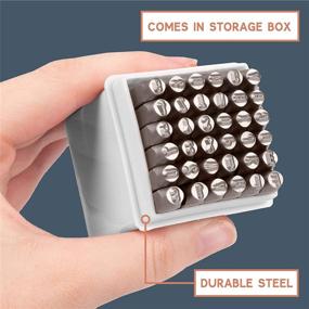 img 2 attached to 🔨 37-Piece Metal Stamping Kit - Number & Letter Stamps for Metal, Jewelry, Wood, and Leather - Enhance Your Crafting Experience