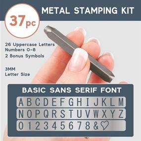 img 3 attached to 🔨 37-Piece Metal Stamping Kit - Number & Letter Stamps for Metal, Jewelry, Wood, and Leather - Enhance Your Crafting Experience