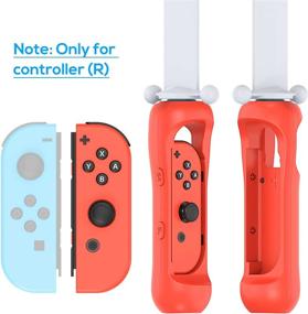 img 2 attached to 🎮 Nintendo Switch LED Game Sword for Skyward Sword HD 2021 - Hand Grip Sword with Adjustable Wrist Strap for Right Joy Con (Red)