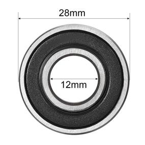 img 1 attached to Подшипник канавки Uxcell 6001 2RS Bearings