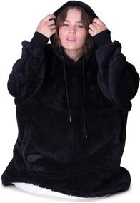 img 4 attached to Oversized Hoodie Blanket Sweatshirt Reversible Bedding