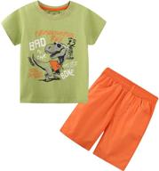 👕 summer cotton clothing sets for toddler boys - size 2-7t - little boys outfits logo