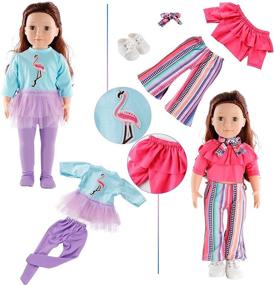 img 2 attached to 👗 Exclusive One Shoulder American Doll Clothes Accessories – Boost Your Style!