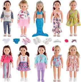 img 4 attached to 👗 Exclusive One Shoulder American Doll Clothes Accessories – Boost Your Style!