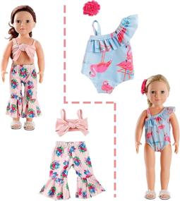 img 1 attached to 👗 Exclusive One Shoulder American Doll Clothes Accessories – Boost Your Style!