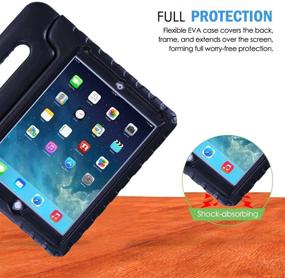 img 2 attached to 📱 Rugged HDE Case for iPad 9.7-inch 2018/2017 - Shockproof Bumper Hard Cover with Built-in Screen Protector and Handle Stand - Perfect for New Apple Education iPad 9.7 Inch (6th Gen) / 5th Generation iPad 9.7 - Black