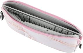 img 3 attached to Neoprene Keyboard Sleeve Case Bag, Pink Marble Pattern - Compatible with Magic Keyboard 🎀 1 & 2, Wireless Keyboard, Magic Mouse, Magic Trackpad, and Wireless Trackpad - Provides Excellent Protection