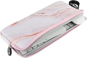 img 2 attached to Neoprene Keyboard Sleeve Case Bag, Pink Marble Pattern - Compatible with Magic Keyboard 🎀 1 & 2, Wireless Keyboard, Magic Mouse, Magic Trackpad, and Wireless Trackpad - Provides Excellent Protection