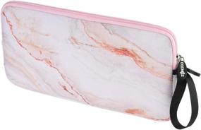 img 4 attached to Neoprene Keyboard Sleeve Case Bag, Pink Marble Pattern - Compatible with Magic Keyboard 🎀 1 & 2, Wireless Keyboard, Magic Mouse, Magic Trackpad, and Wireless Trackpad - Provides Excellent Protection