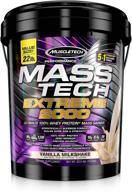💪 muscletech mass-tech extreme 2000: powerful mass gainer protein powder, ideal for women & men, vanilla - 22 lbs logo