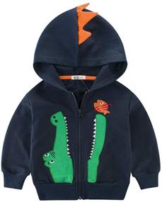 img 3 attached to 🦖 Dino-mite Halloween Style: LitBud Dinosaur Jurassic Boys' Packaway Clothing and Hoodies/Sweatshirts