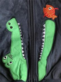 img 1 attached to 🦖 Dino-mite Halloween Style: LitBud Dinosaur Jurassic Boys' Packaway Clothing and Hoodies/Sweatshirts