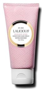 img 4 attached to 👐 LALICIOUS Sugar Kiss Weightless Hand Cream - Natural Hand & Cuticle Lotion with Mango Butter & Milk Thistle - Cruelty-Free Skin & Body Moisturizing Cream, 3 oz